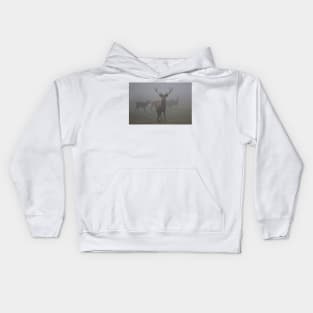 The Standoff (Deer In Fog) Kids Hoodie